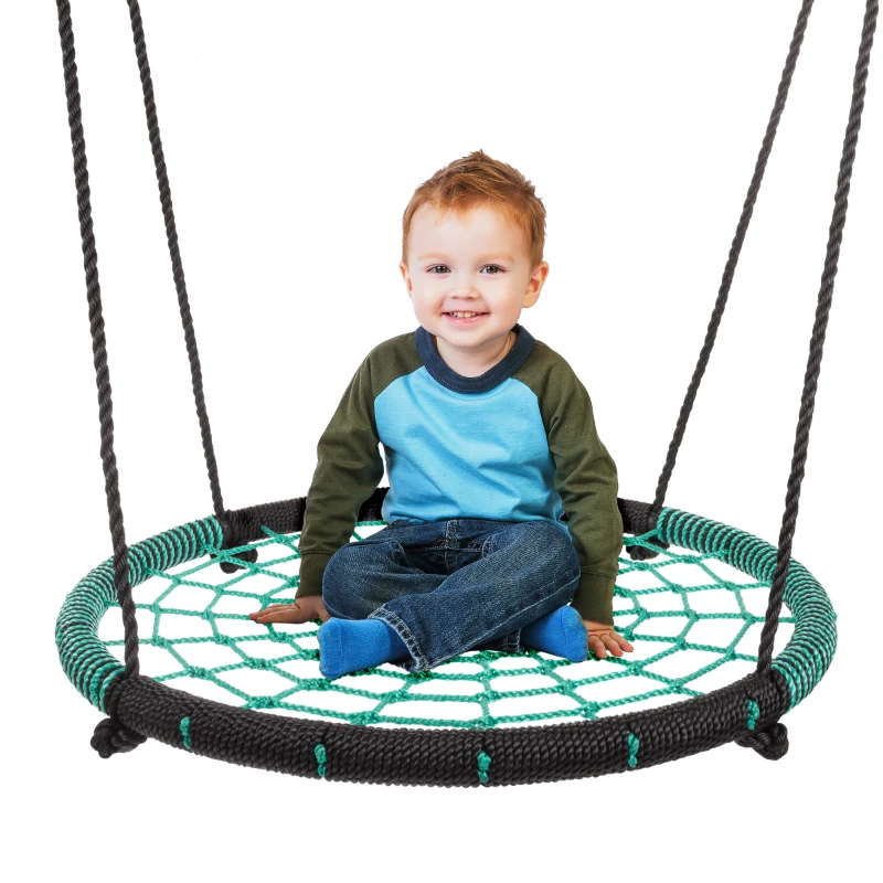 Spider Web Tree Swing-Large 40-inch Diameter Hanging Tree Rope Saucer Seat