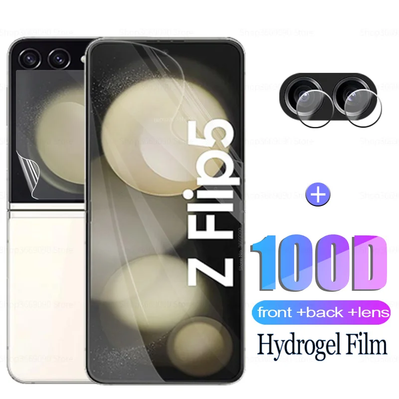 

Матовая передняя и задняя Гидрогелевая пленка для Samsung Galaxy Z Flip5, защитная пленка для экрана, матовая пленка Sumsung Z Flip 5 ZFlip5, стекло для фотоаппарата