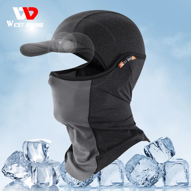 

WEST BIKING Summer Cycling Caps Anti-UV Windproof Full Face Mask Cap MTB Bike Helmet Hat Fishing Bandana Motorcycle Sports Mask