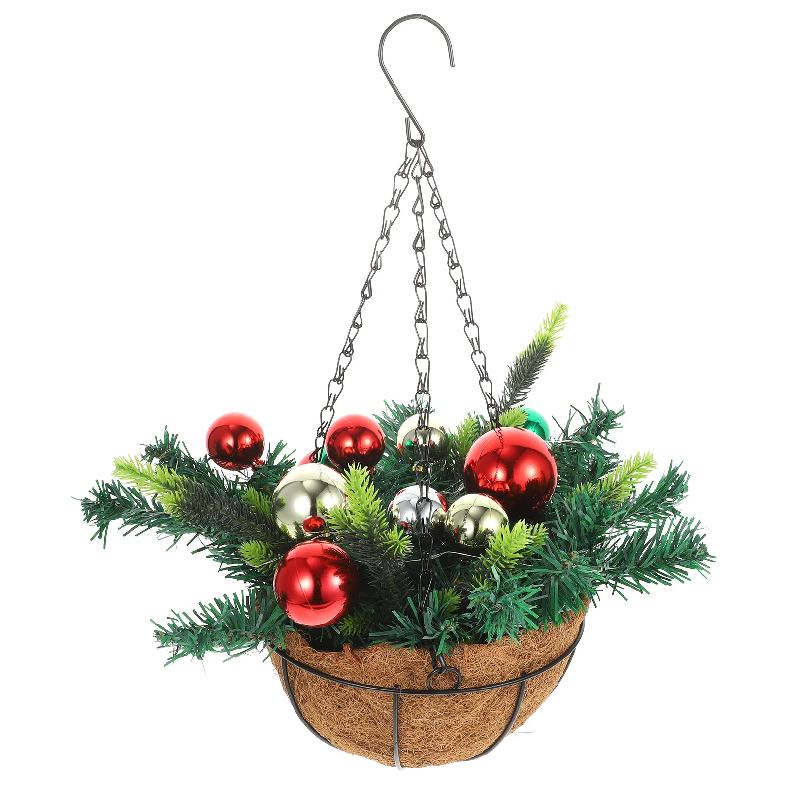 

Artificial Flowers Unique Festival Pendant Fake Potted Plants Christmas Scene Decor Home Hanging Glowing Basket Exquisite