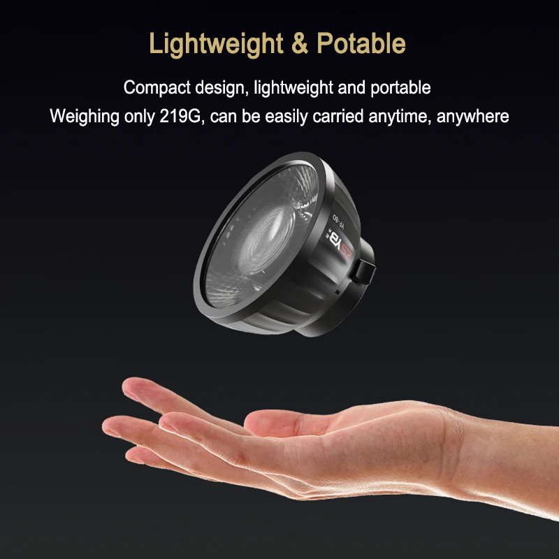 Фото Френелевская линза-фокусиратор Mini Bowens Mount 25 градусов для COB LED видеосветильников Zhiyun Nanlite №1