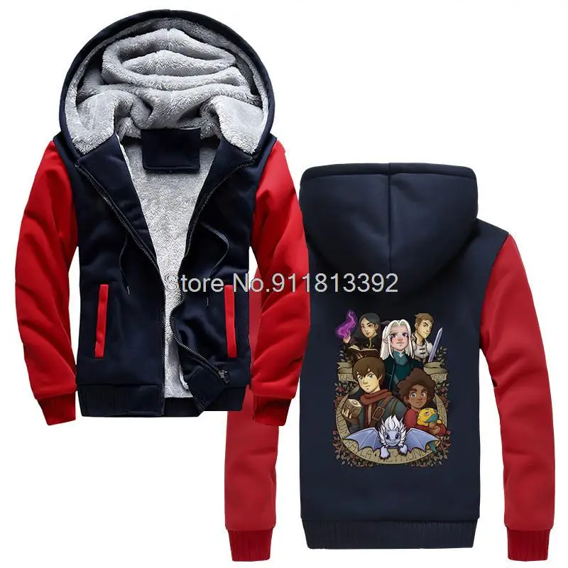 

New Printed Funny Men The Future King Dragon Prince Men Hoodie Men Winter Thicken Keep Warm Hooded Hoodies Sweatshirt Streetwear