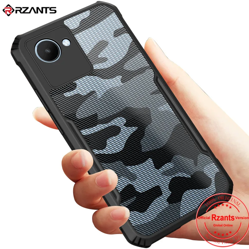 

Rzants For OPPO Realme C30 Case Hard [Camouflage Beetle] Hybrid Shockproof Slim Crystal Clear Cover
