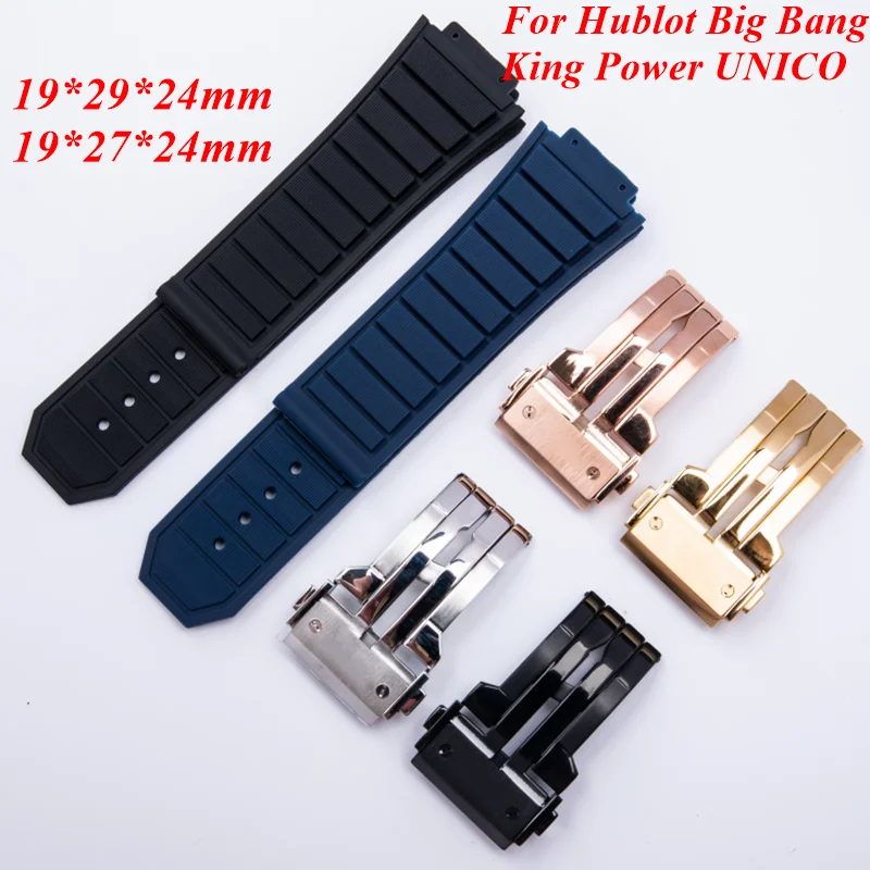 Фото 19*29 мм 19*27 мм для Hublot King Power UNICO Big BANG ремешок для часов силиконовая резинка интерфейсный браслет замена с инструментом №1