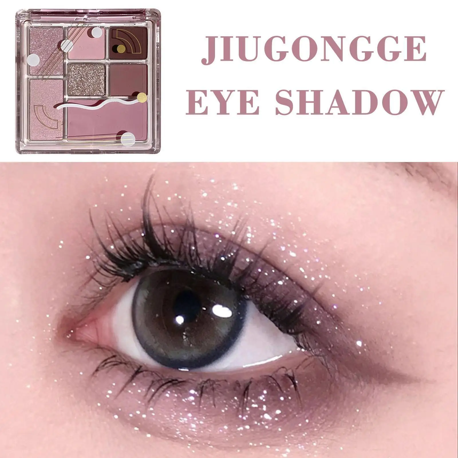 

Nine-color Eye Shadow Palette Iris Purple Glitter Pearly Eye Shadow Eyeshadow Charming Fashion Makeup Shiny Korean Eye Pale L0Z5