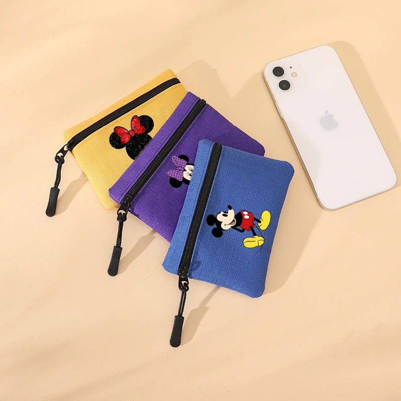 Кошельки для монет Disney с Микки Маусом кошельки принтом аниме и Минни мини-сумки