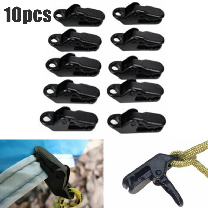 

10pcs Awning Tent Clamp Tarp Clip Set Canopy Snap Hangers For Camping Outdoor Hiking Fixing Camping Tent Parts