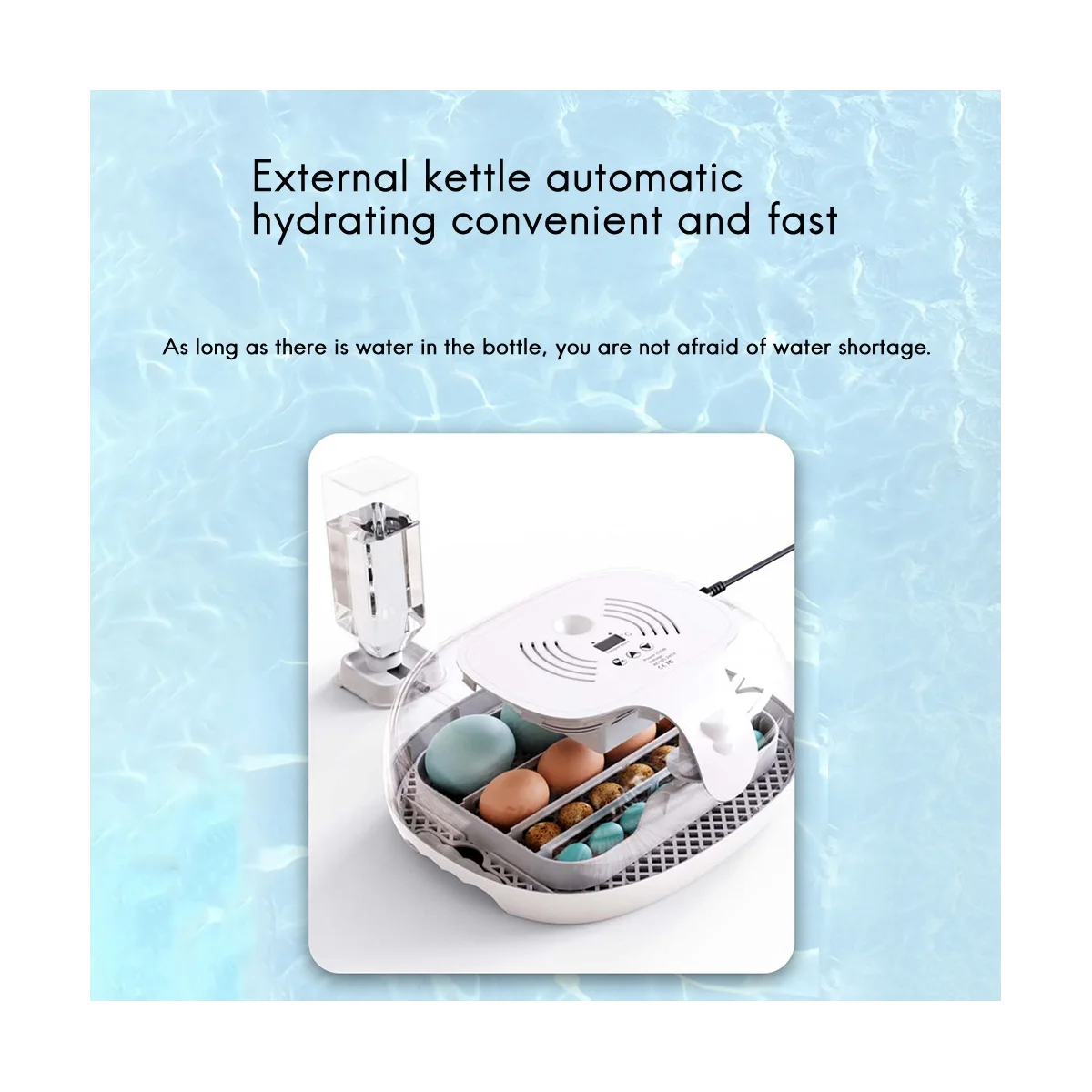 

Инкубатор для яиц, 16 яиц с автоматическим поворотом, автоматический пополнитель воды, автоматический контроль температуры, вилка стандарта США