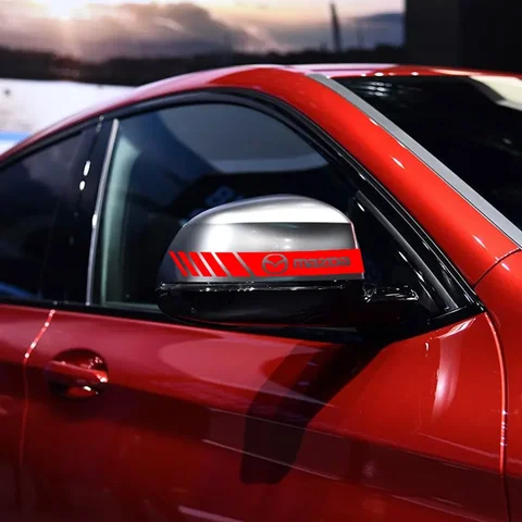 2 шт. автомобильный Стайлинг, зеркало заднего вида, декоративная наклейка, эмблемы для Mazda 3 5 6 323 626 RX8 7 MX3 MX5 CX5 Axela Atenza, аксессуары