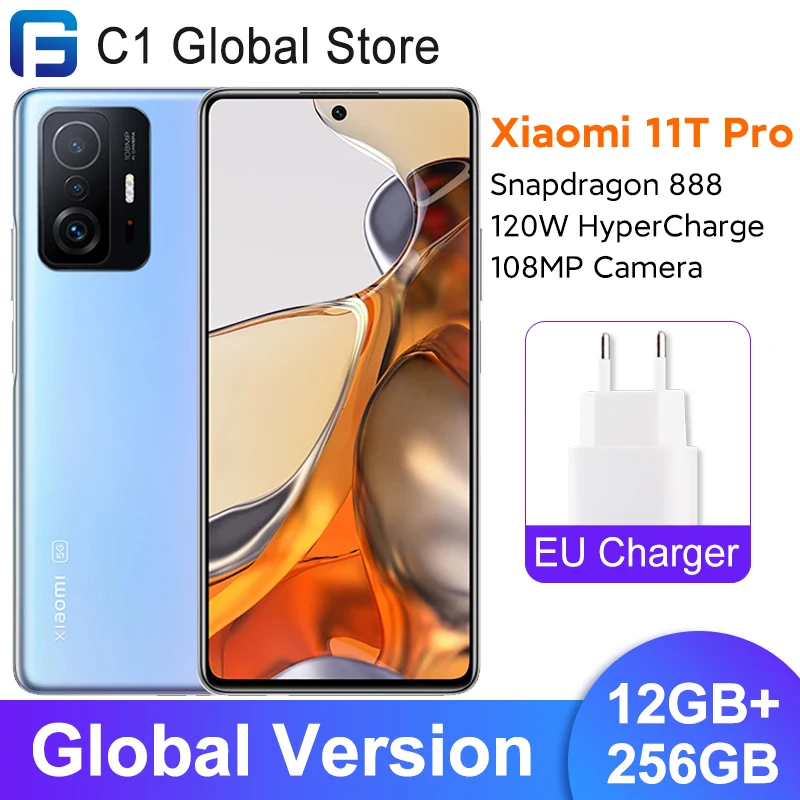 Фотообои Xiaomi 11 T Pro NFC Snapdragon 888 Восьмиядерный 120 МП камера Гц смартфон pro Вт HyperCharge -