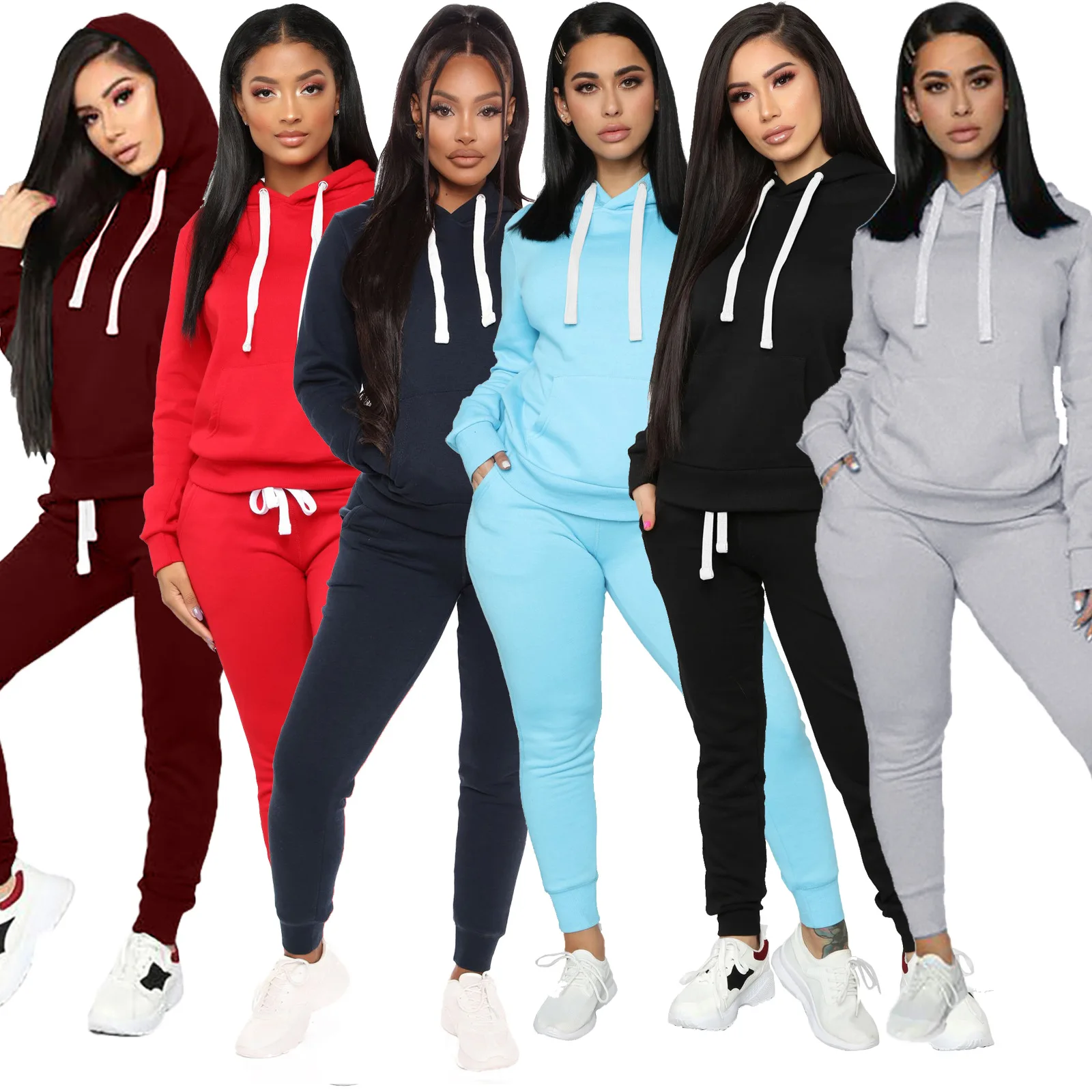 

Wear casual fashion sports hooded two suits