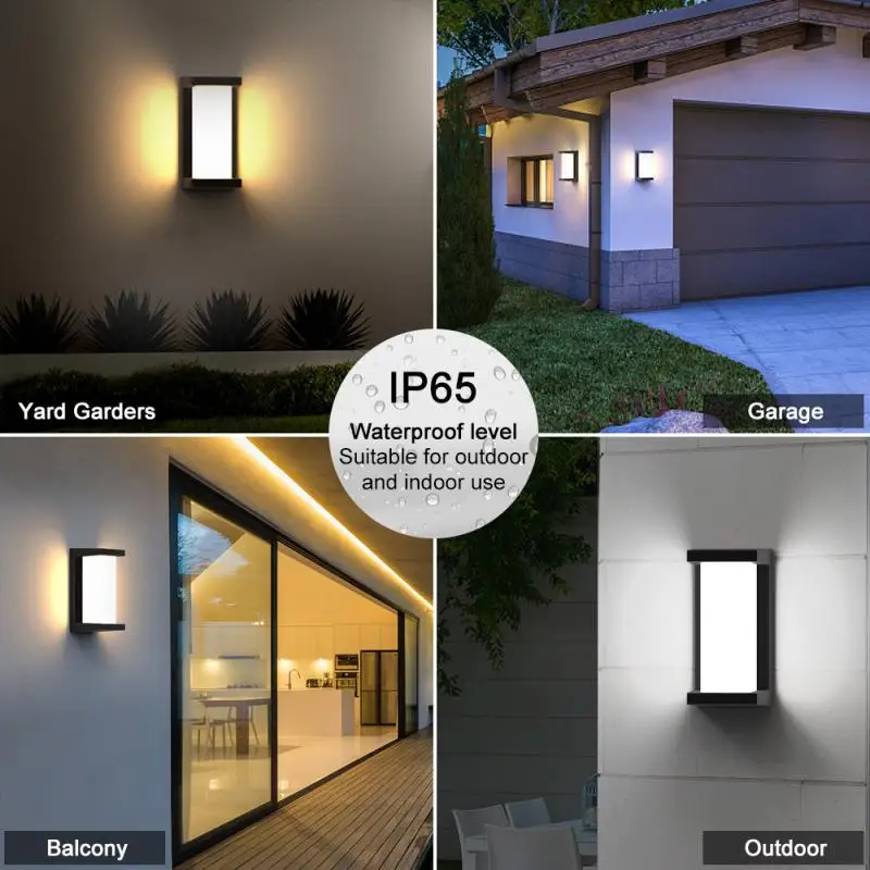 

Moisture-proof Wall Lamp Courtyard Villa Exterior Wall Corridor Balcony Wall Fitting Square Waterproof Highlight Led Light