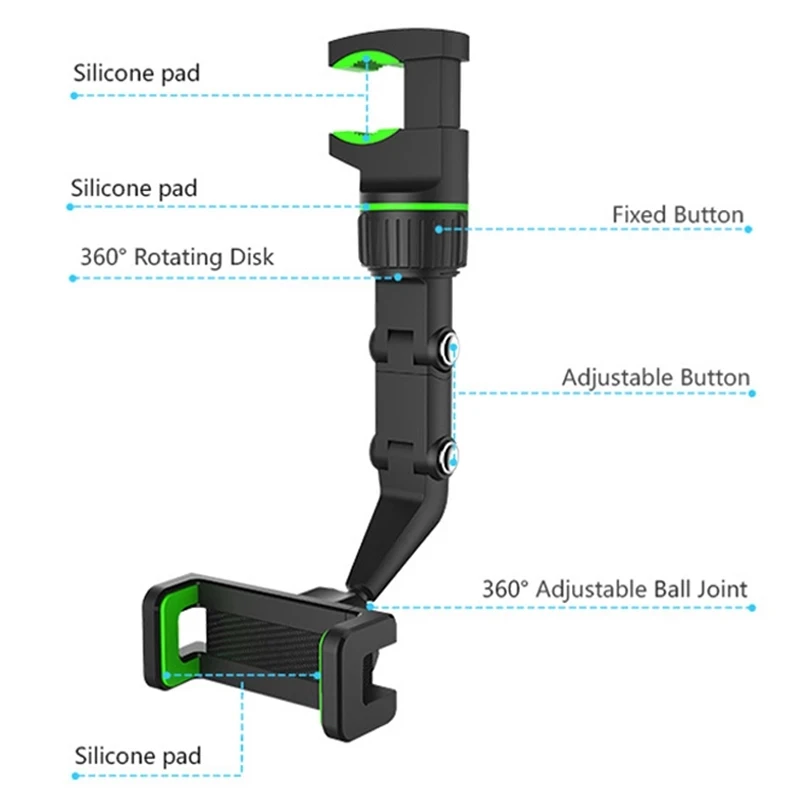 olaf multifunctional car phone holder smartphone stand car support 360 degree rotatable auto rearview mirror clip bracket free global shipping