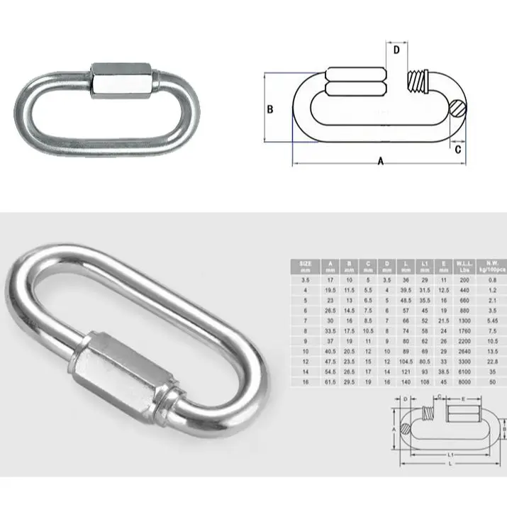 Карабин BOHU быстрое крепление оборудование для снаряжения цепь безопасности