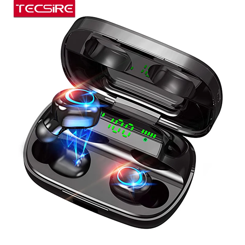 Tecsire S11 наушники bluetooth беспроводные tws стерео бас светодиодный цифровой дисплей