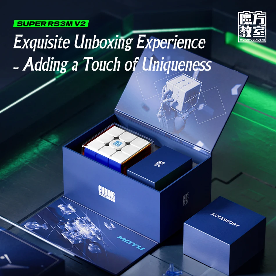 MOYU Super RS3M V2 2023 Магнитный Скоростной Куб С УФ-покрытием Magic Puzzle Cube 3x3 Для Детей И