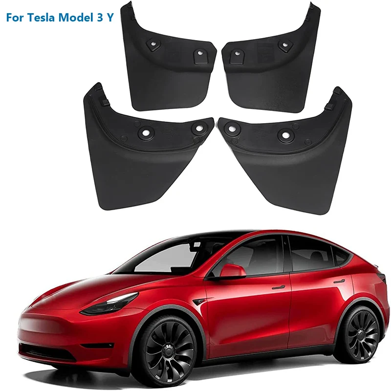 

Невидимые крылья для Tesla Model Y 2020-2023, модификация автомобиля, внешние аксессуары, брызговики 4 шт., модель 3, оригинальные крылья