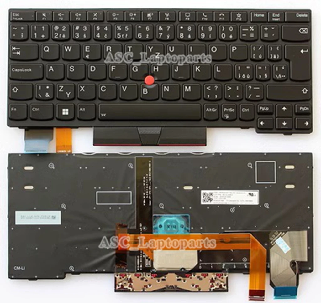 New Czech Slovak Keyboard For Lenovo Thinkpad X280 A285 X395 X390 , L13 X13 gen 1 Gen2 , L13 Yoga gen 1 , BACKLIT , Black Frame