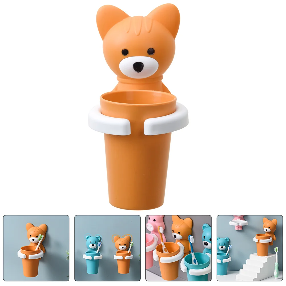 

Wall Mount Holder Self Adhesive Cartoon Organizer Rack Storage Cup