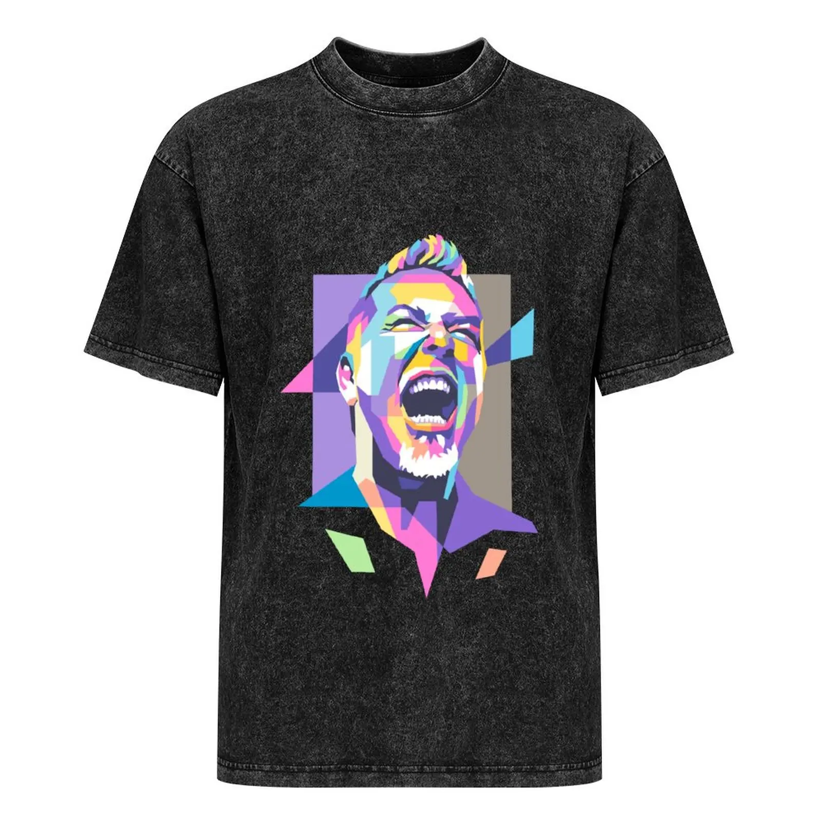 Футболка James Hetfield in WPAP корейская мода роскошные мужские хлопковые футболки с