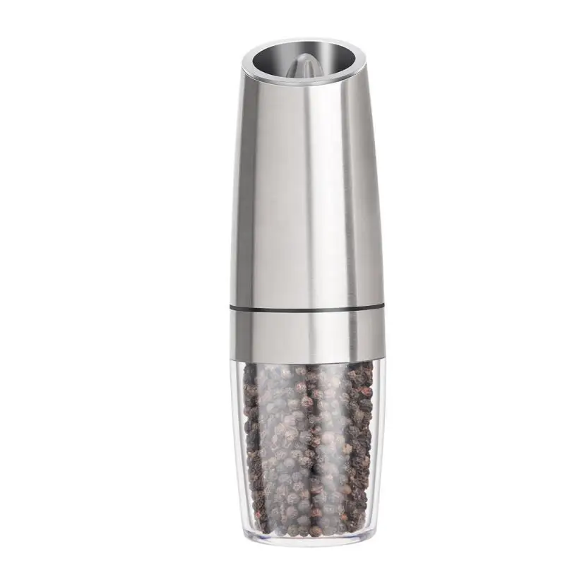 

Electric Salt and Pepper Grinders Stainless Steel Automatic Gravity Herb Spice Mill Adjustable Coarseness Kitchen Gadget Sets