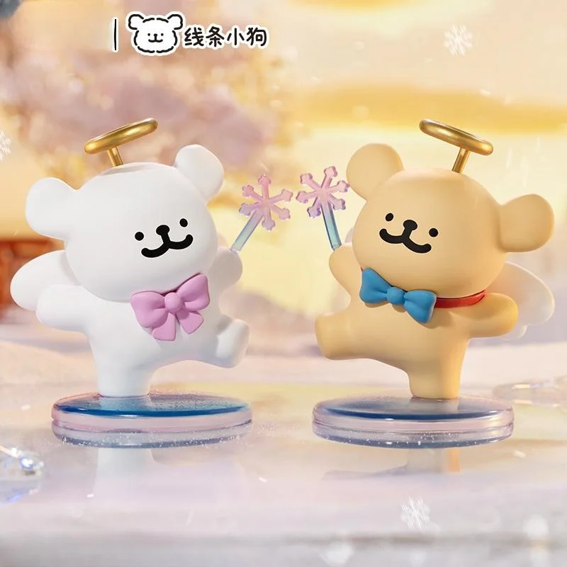 Фото Подлинная новая линия Puppy Embrace Warmth Series Blind Box Kawaii Line Puppy Winter Outdoor Sports Design Коллекционные модели в подарок №4