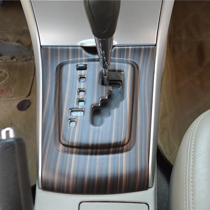 Наклейка на панель передач с деревянным зерном для Toyota COROLLA 2007 2008 2009 2010 2011 2012 2013