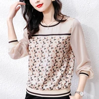 2022 chinese shirt clothing for women hanfu elegant vintage female top ladies flower print shirt round collar blouse