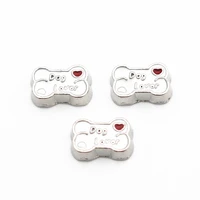 10pcslot enamel silver dog lover floating charms fit diy glass living memory locket pendant necklace lucky gift jewelry