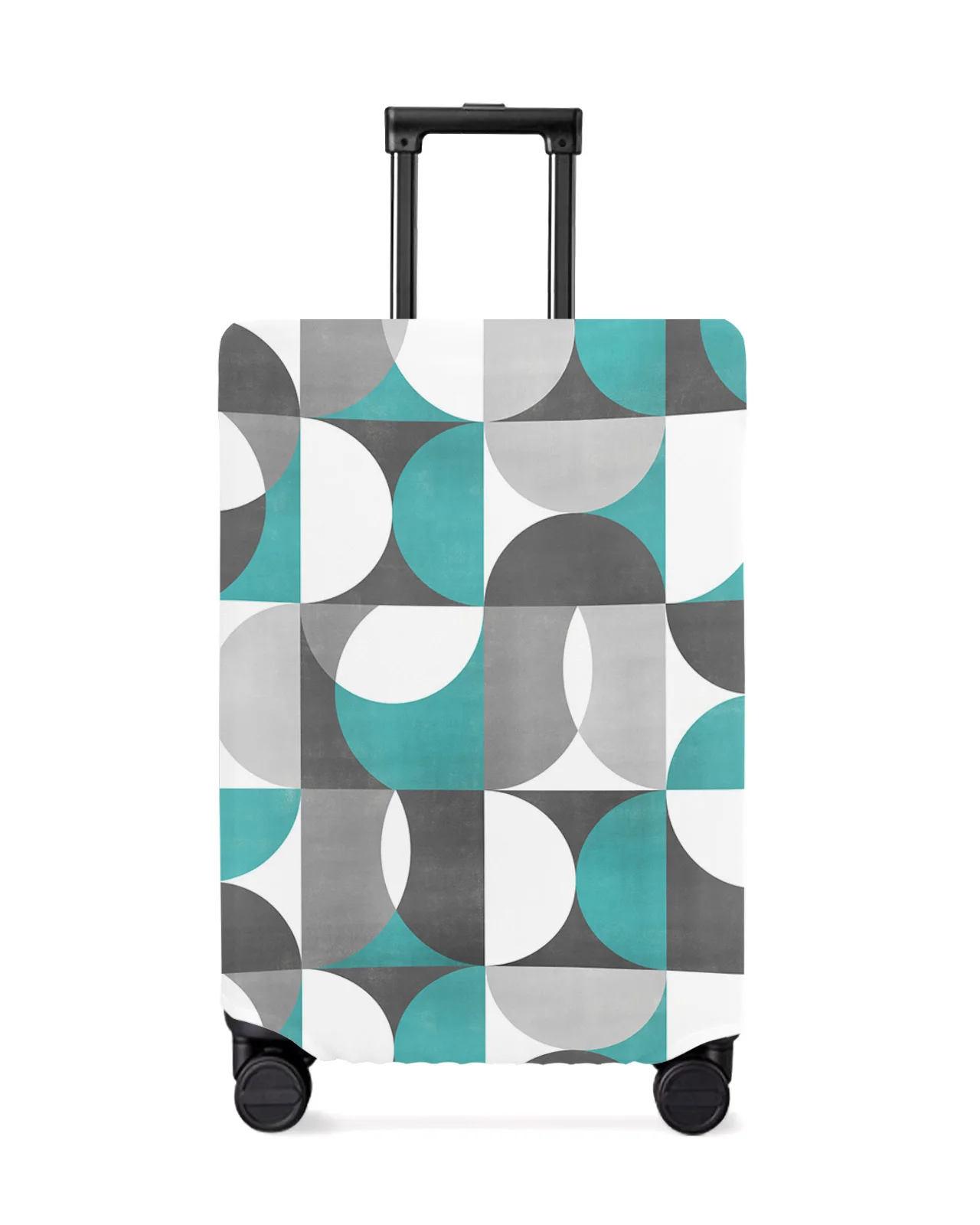 

Nordic Retro Medieval Geometric Abstract Blue Travel Luggage Cover Elastic Baggage Cover Suitcase Dust Case Travel Accessories