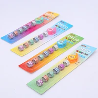 6pcs cute candy color decorative diy hand account decorative tape colored paper glitter tape set