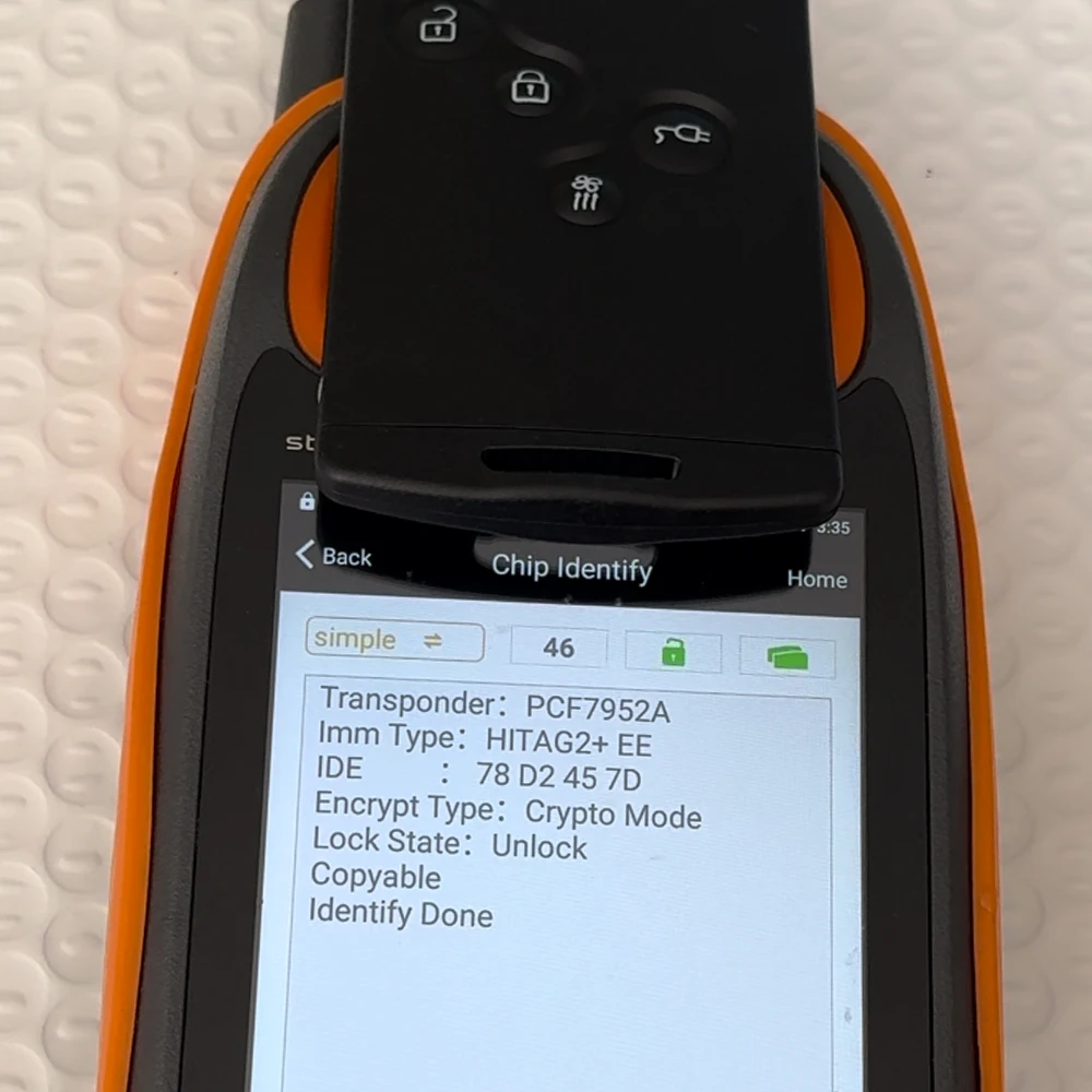 Смарт-карта для Renault Zoe Megane III Fluence Laguna Scenic 2009-2015 433 МГц PCF7952A