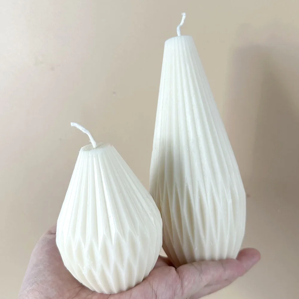 

DIY Pear Shaped Candle Silicone Mold Handmade 3D Aromatic Candle Geometric Soap Gypsum Resin Craft Molds Home Decor Supplies