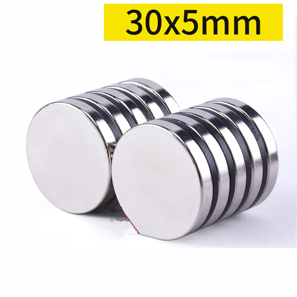 

Круглый неодимовый магнит NdFeB N35 30x5, супер мощный постоянный магнитный диск imanes 30*5