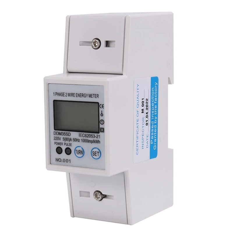

220V 5-80A Single Phase Electric Energy Meter Digital Electricity Kwh Consumption Meter With Voltage Current Display