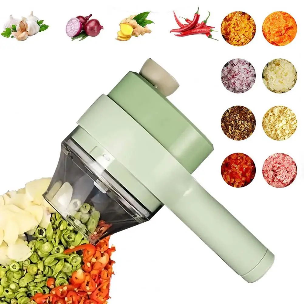

1 Set 1200mAh USB Rechargeable Electric Chopper with Brush Handheld Wireless Food Processor Garlic Pepper Chili Vegetable Choppe