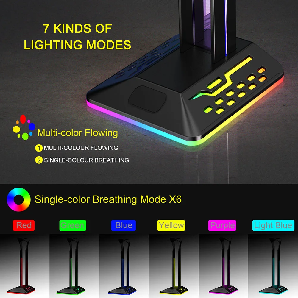Стойка-держатель для наушников RGB 6 монохромных режимов |
