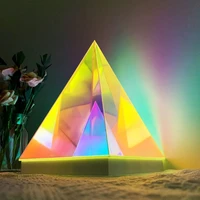 colorful atmosphere table lamp pyramid cube color box indoor desktop decoration night light acrylic creative table lamp