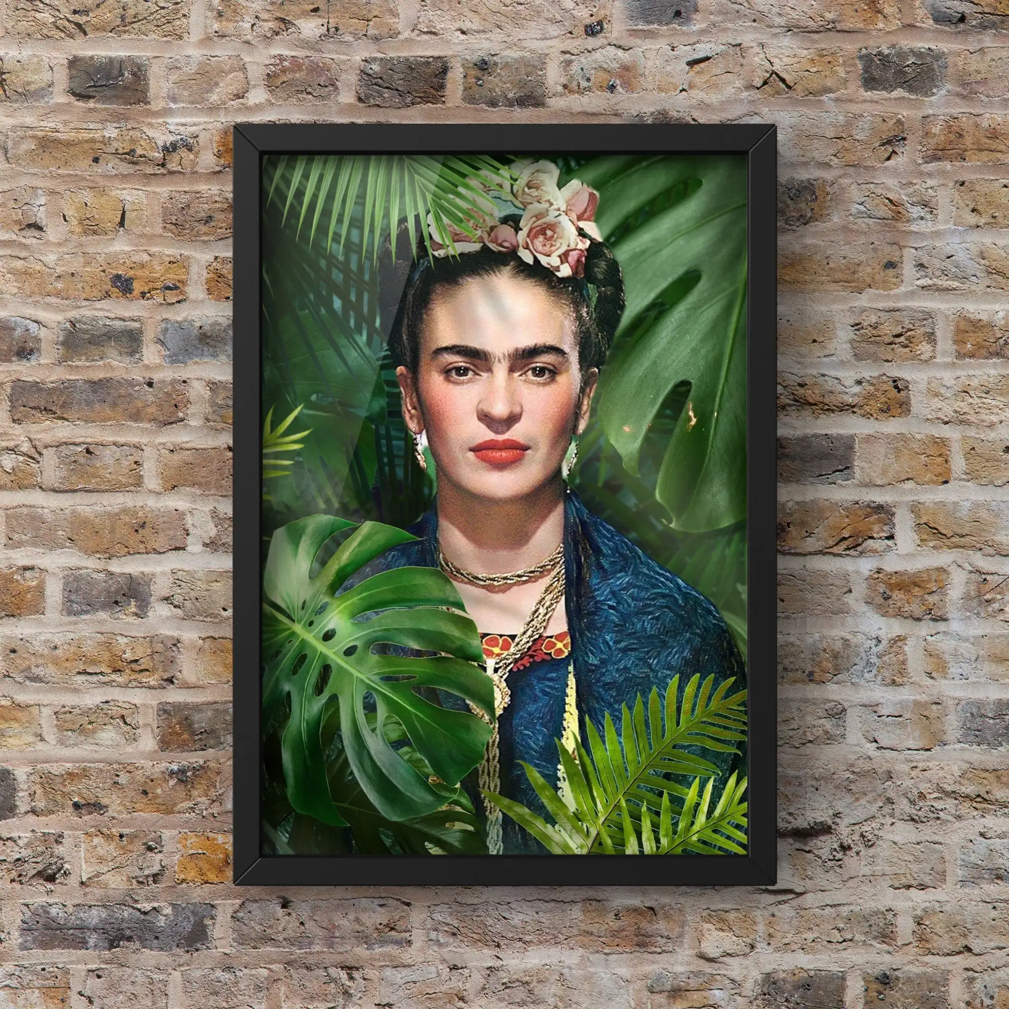 

Frida Kahlo Poster Maxico Painter Canvas Print Wall Pictures Flowers and Plants Art Painting for Bedroom Living Room Home Decor
