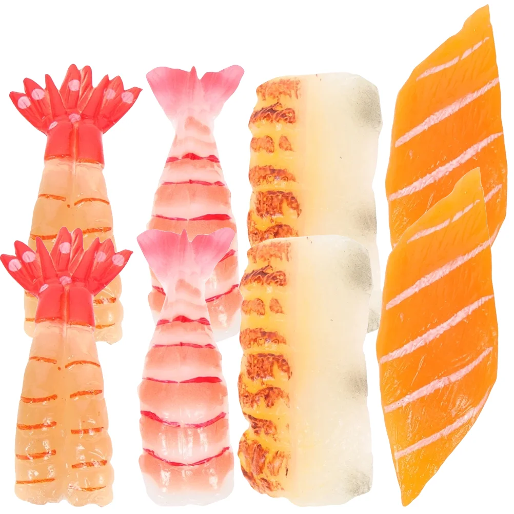 8 Pcs Japandi Decor Lovely Sushi Toy Display Accessory Store Supplies Wear-resistant Sushi Toy Adorable Sushi Toy