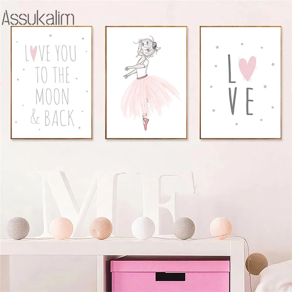 Бабочка холст печать балет девочка плакат солнце Радуга настенная живопись