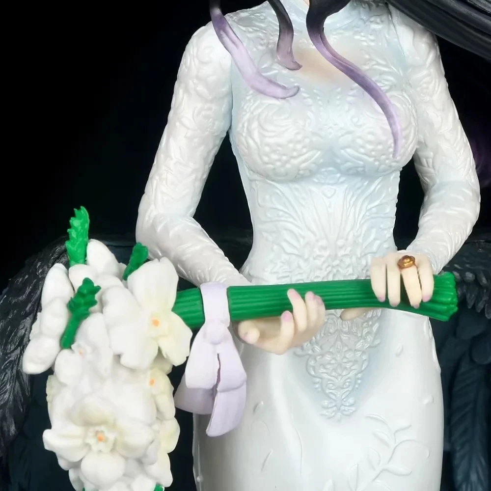 26cm Anime OVERLORD Figure Wedding dress albedo PVC Action Toys Collectible model toys kid gift | Игрушки и хобби