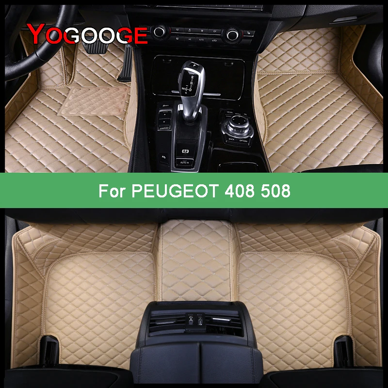 

YOGOOGE Car Floor Mats For Peugeot 408 508 Foot Coche Accessories Carpets