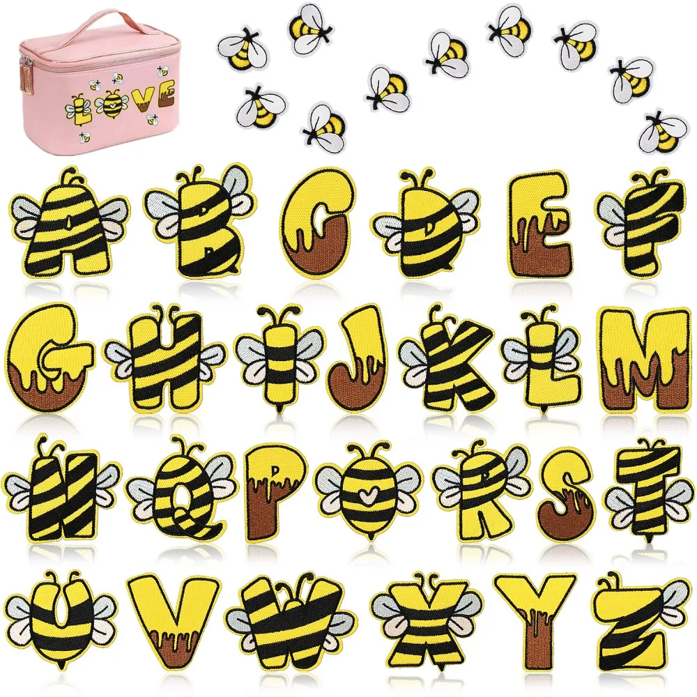 

Patches With Bee Designs Iron on Patches For Clothing Embroidery Patch Ironing Stickers Parche Bordado For Clothes