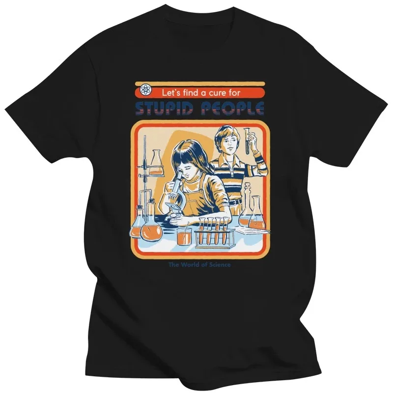 Футболка с надписью давайте найдем лекарство для глупых людей Мир науки подарок