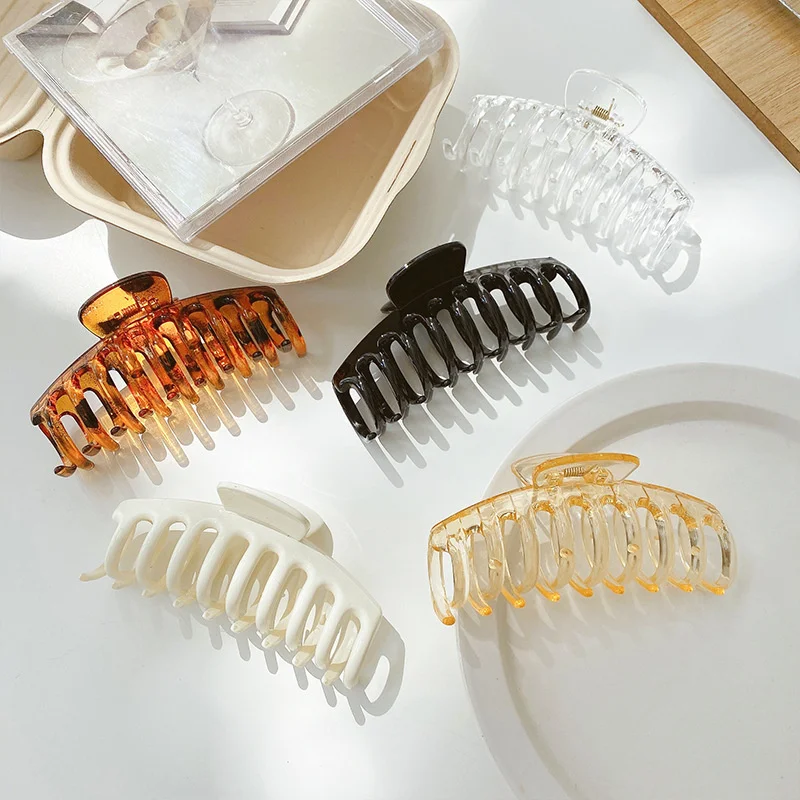 2022 новые корейские однотонные большие заколки для волос элегантные шпильки