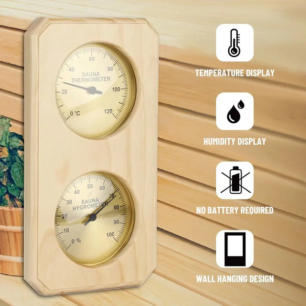 

Sauna Room Weather Station Baby Room Wall Mounted Thermo-Hygrometer Pointer Thermometer Hygrometer Temperature Sensor