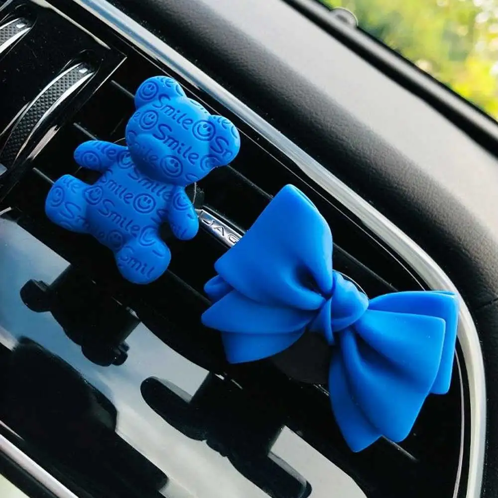 

Милый медведь автомобиль темперамент интерьер Синий Зажим бант медведь интерьер автомобиля искусственный цветок девушки подарок декор