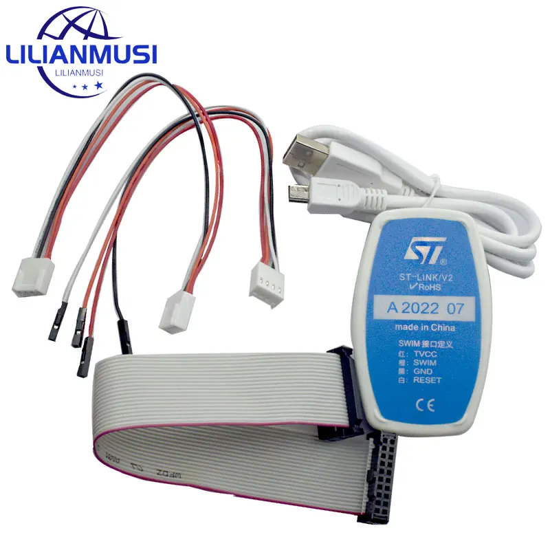 

1pcs New ST-LINK/V2 ST-LINK V2(CN) ST LINK STLINK Emulator Download Manager STM8 STM32 artificial device