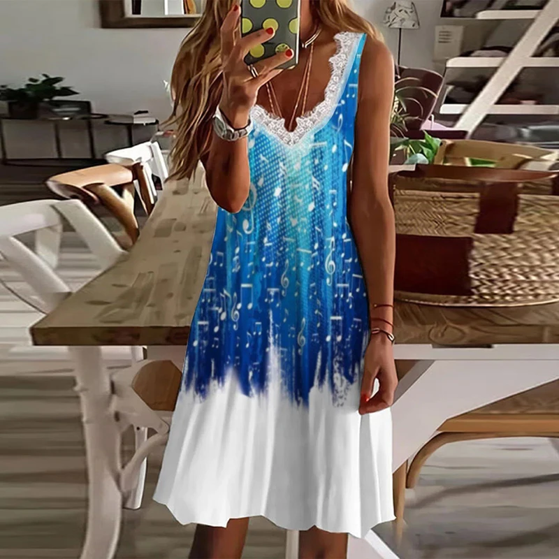 

Модное женское платье, дышащее летнее платье, эластичное ТРАПЕЦИЕВИДНОЕ розовое платье с принтом в виде цветной галстука, новинка 2022